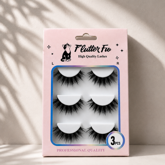 Bird Watching strip lashes product packaging by Flutter Fu