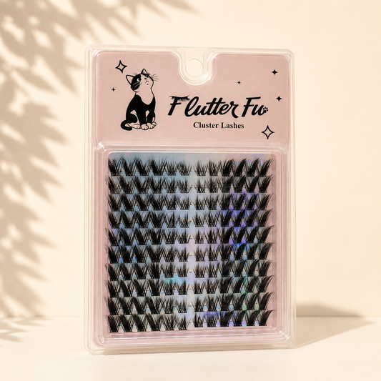 Nine Lives Customized Clusters customized cluster lashes product packaging by Flutter Fu