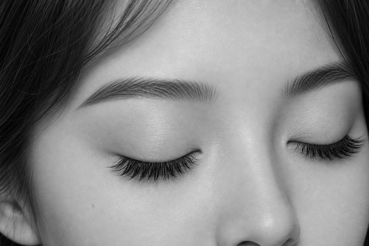 Treat Please strip lashes closed-eye try-on result by Flutter Fu