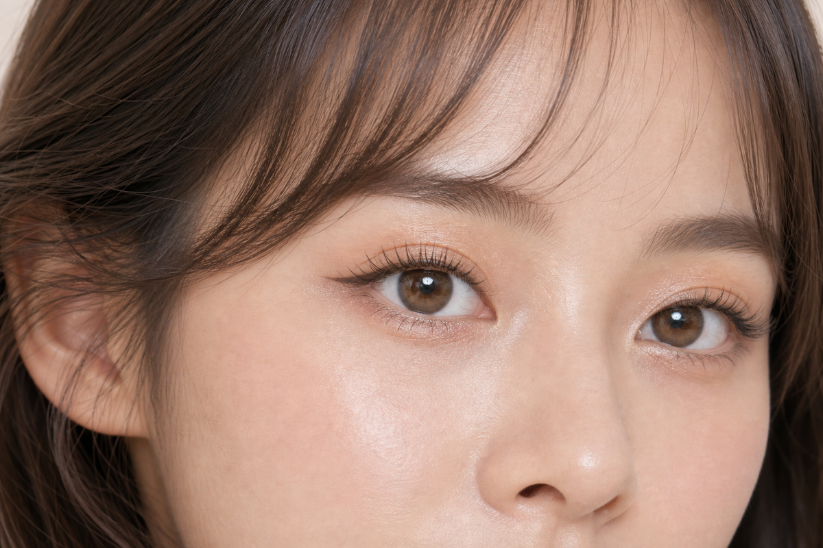 Milk Whiskers Customized Clusters customized cluster lashes model try-on result by Flutter Fu