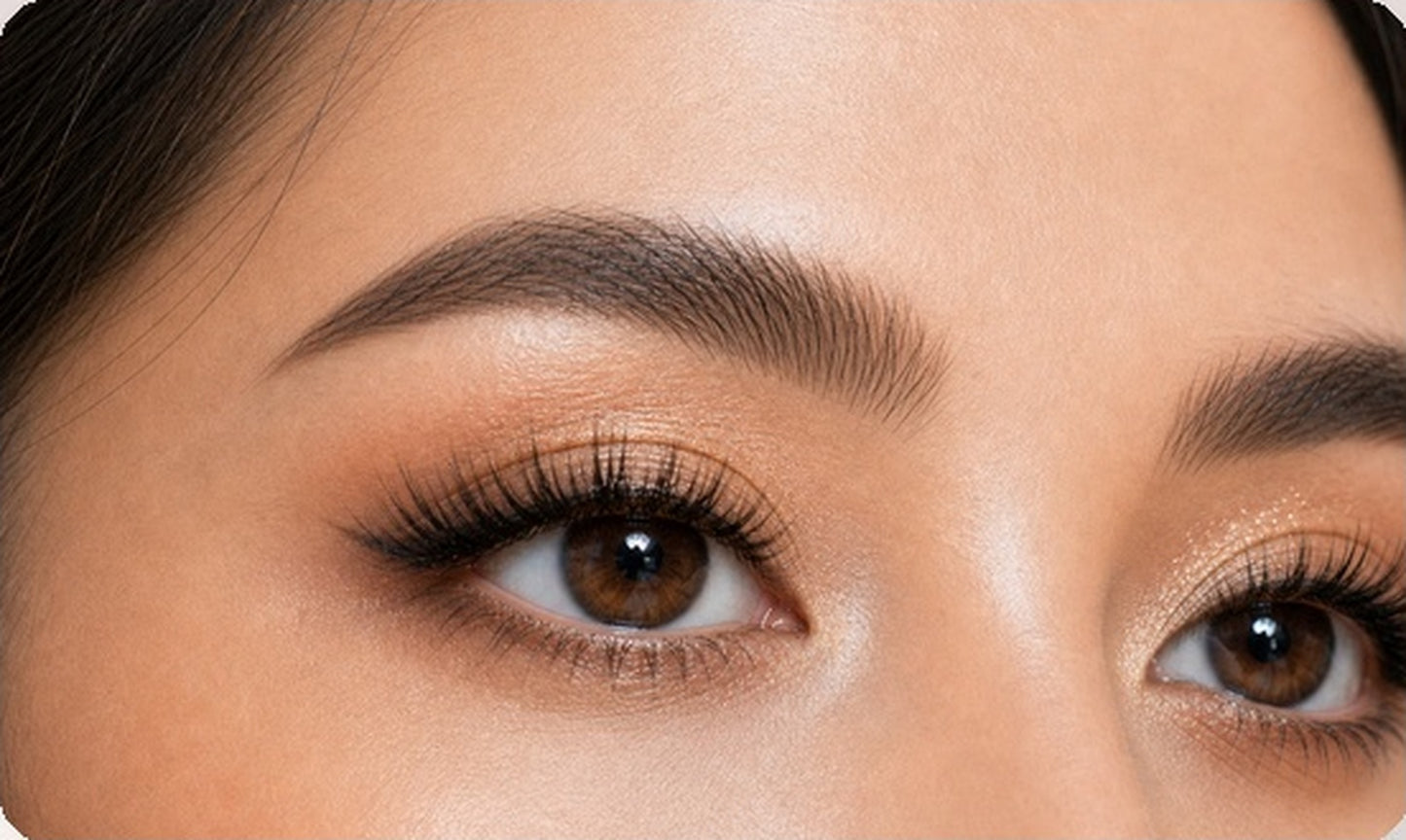 Main Character Adhesive-free Clusters adhesive-free cluster lashes model try-on result by Flutter Fu