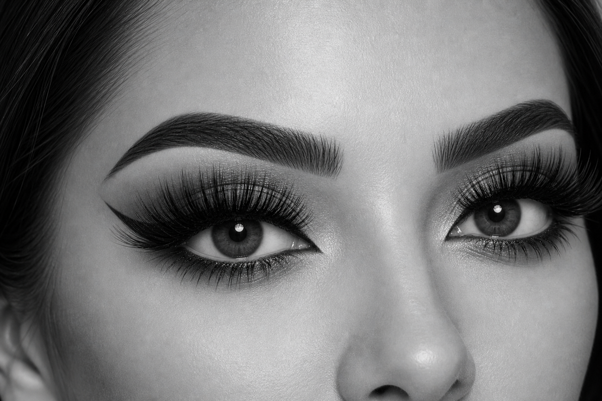 Chaos Mode strip lashes open-eye try-on result by Flutter Fu