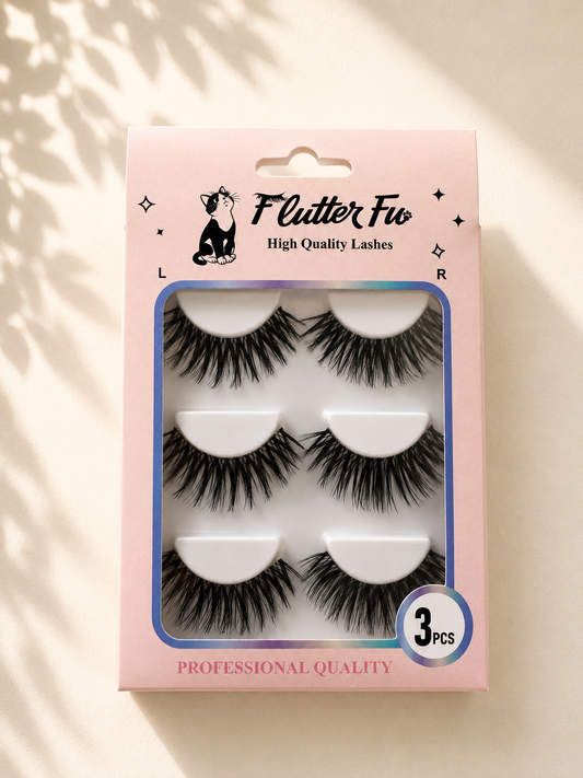 Attention Human strip lashes product packaging by Flutter Fu