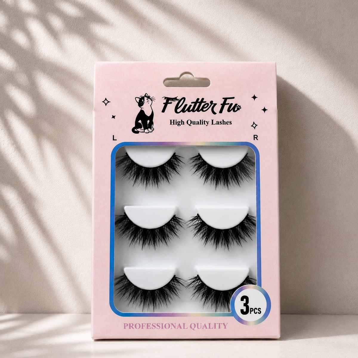 Bird Watching strip lashes product packaging by Flutter Fu