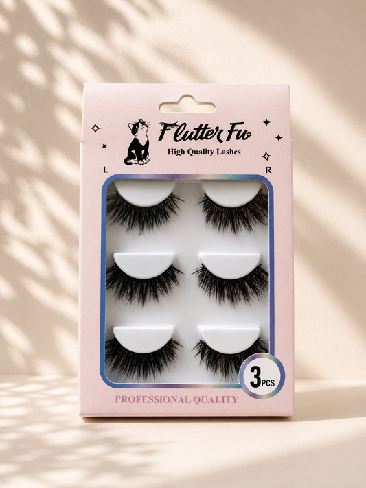 Catwalk strip lashes product packaging by Flutter Fu