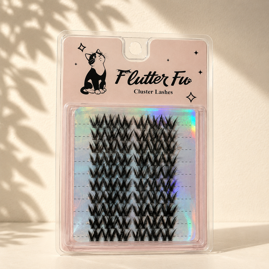 Diva Meow Customized Clusters customized cluster lashes product packaging by Flutter Fu