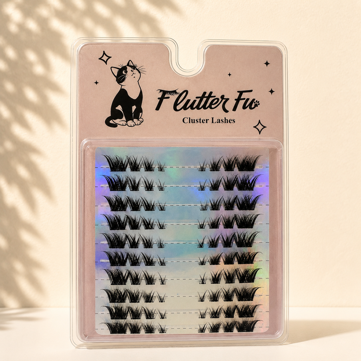 Golden Hour Customized Clusters customized cluster lashes product packaging by Flutter Fu
