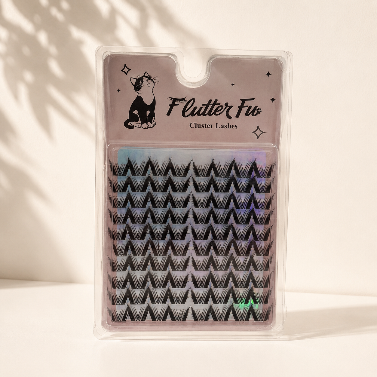 Midnight Zoomies Customized Clusters customized cluster lashes product packaging by Flutter Fu