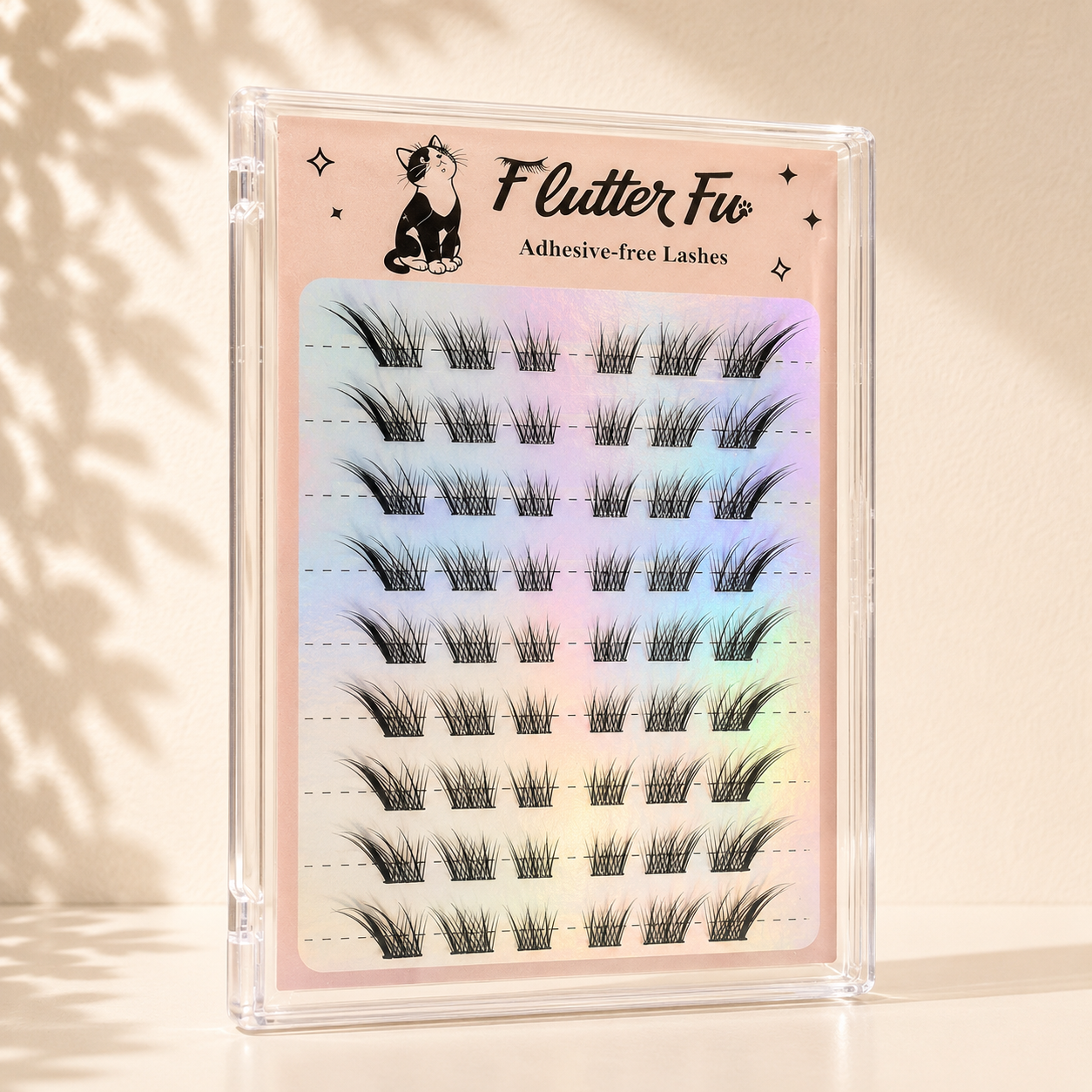 Window Watcher Adhesive-free Clusters adhesive-free cluster lashes product packaging by Flutter Fu